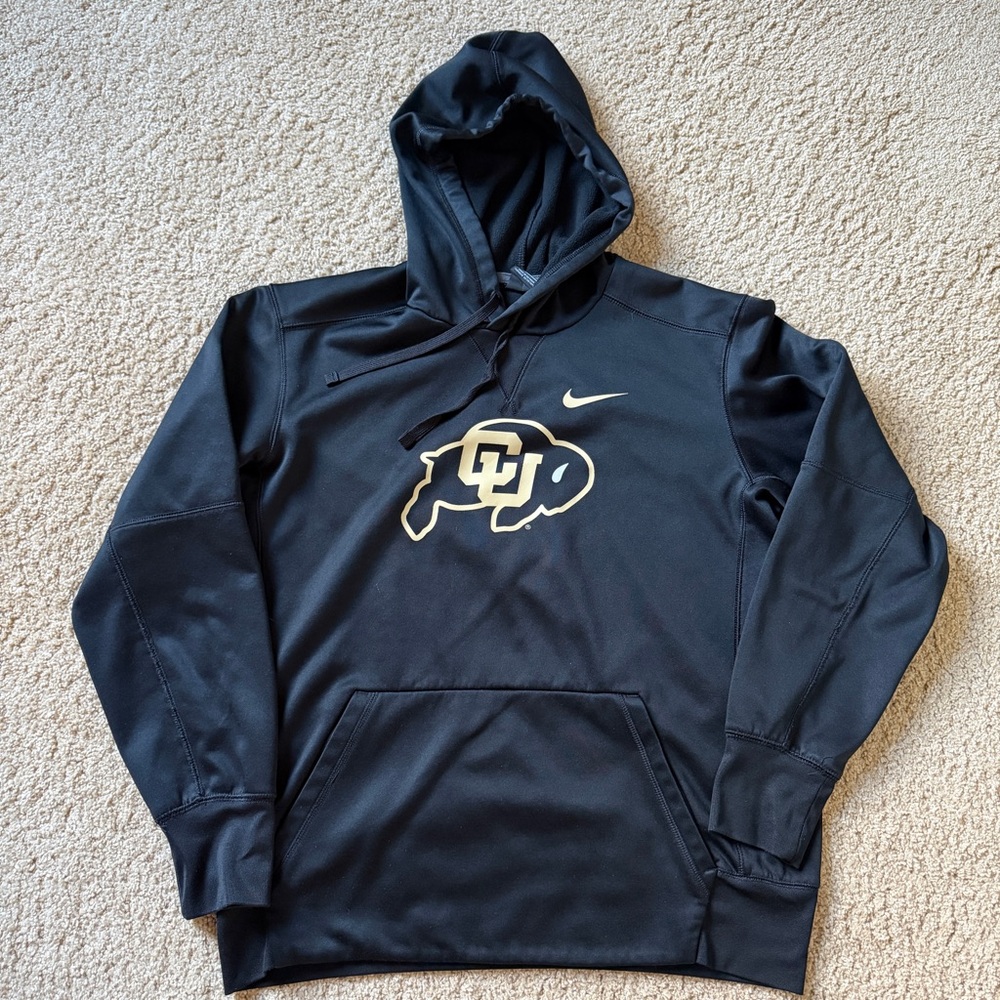 Men's Nike Colorado Buffaloes Primary Logo Fleece Hoodie, Size M, Black